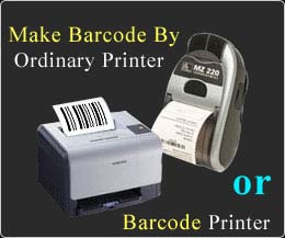 Print barcode label ny ordinary Printer or Barcode Printer