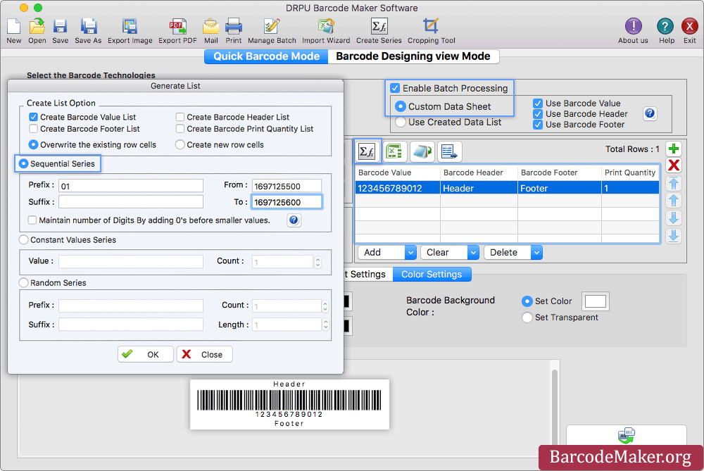 Barcode Maker Software for Mac