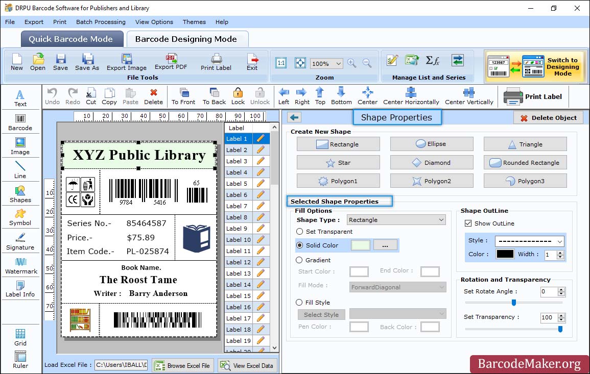 Publisher Library Barcode