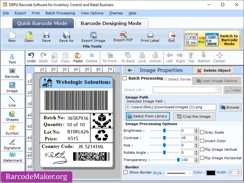 Inventory Barcodes Generator Windows 11 download