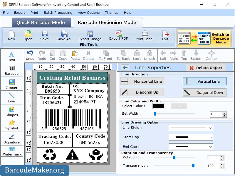 Inventory Barcode Maker Application Windows 11 download