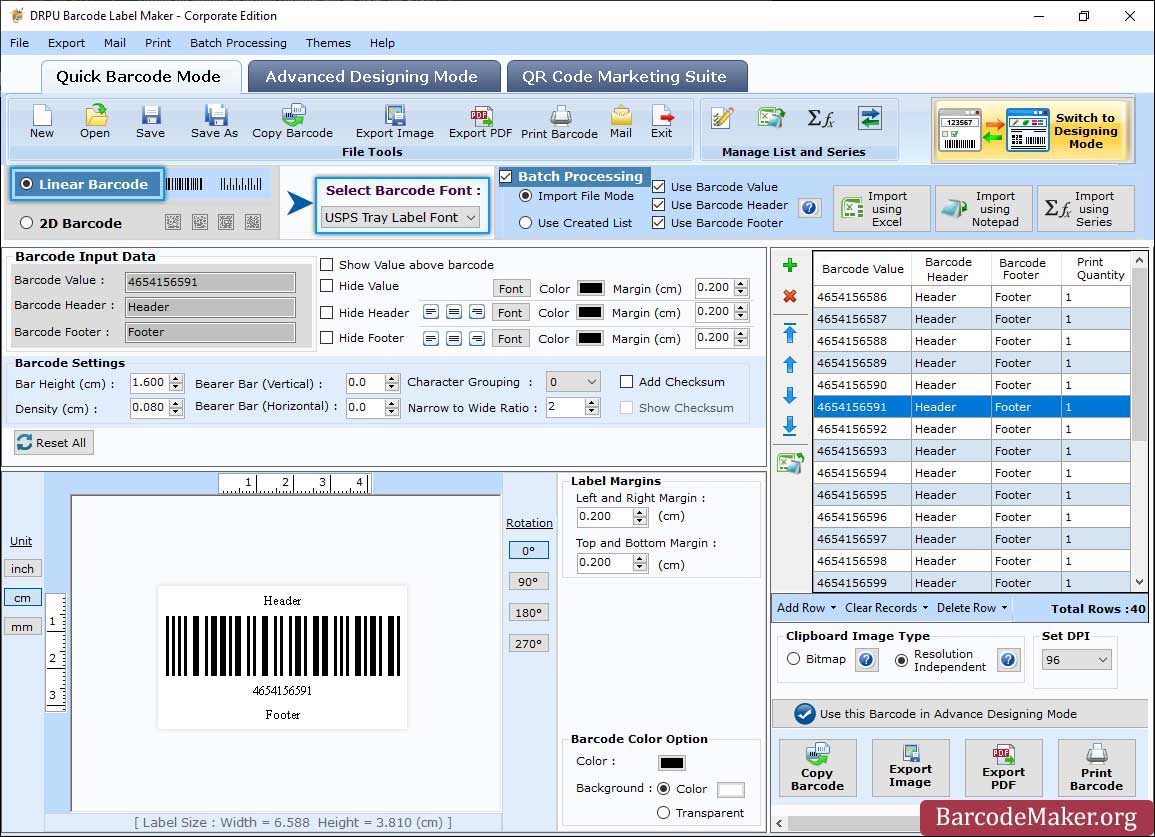 Linear Barcode