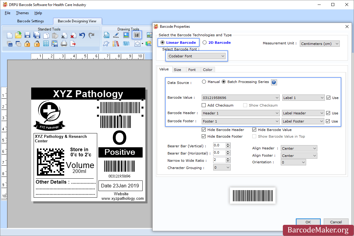 Barcode Maker Software for Healthcare Industry