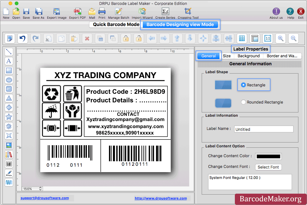 Label Properties