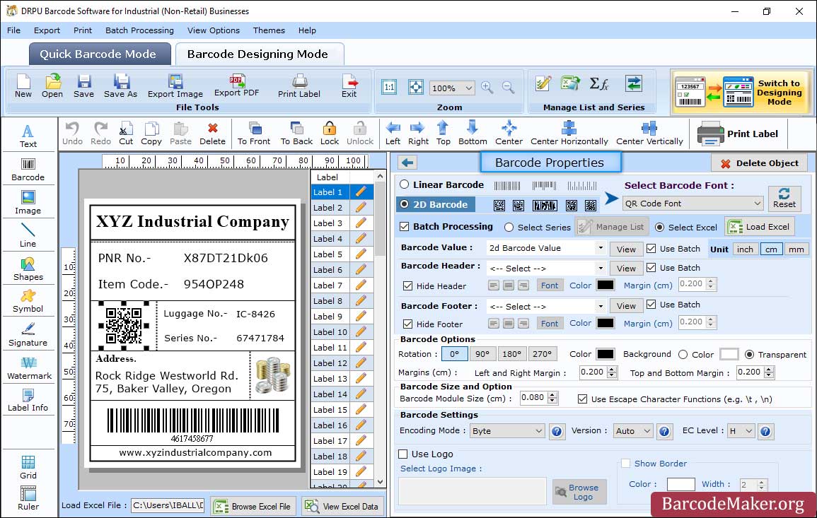 Barcode Properties