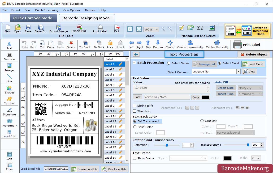 Barcode Maker Software for Warehousing Industry