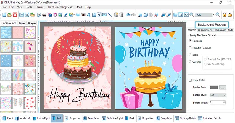 Birthday Cards Designing Software screenshot Birthday Cards Designing Software screenshot