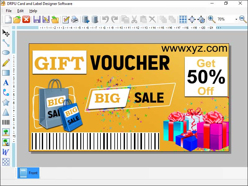 Screenshot of Discount Coupons Creating Application