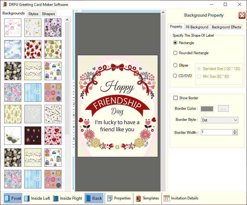 Screenshot of Photo Greeting Cards Printing Software