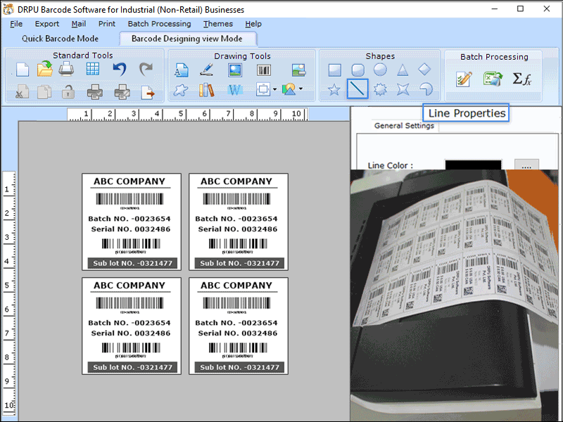 Screenshot of Warehouse Labeling & Printing Software