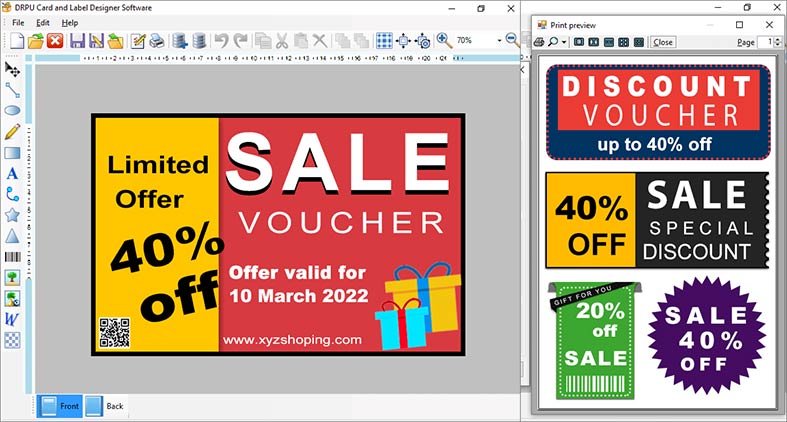 Screenshot of Labels & Stickers Designing Software