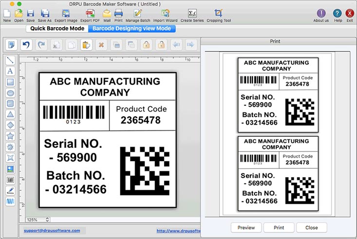 MacOS Bulk Label Printing Software