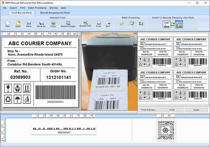 Screenshot of Postal Services Barcode Maker 9.2.3.3