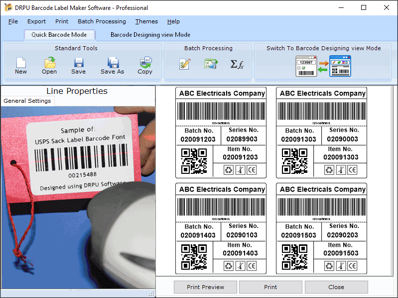 Screenshot of Professional Barcode Labeling Software