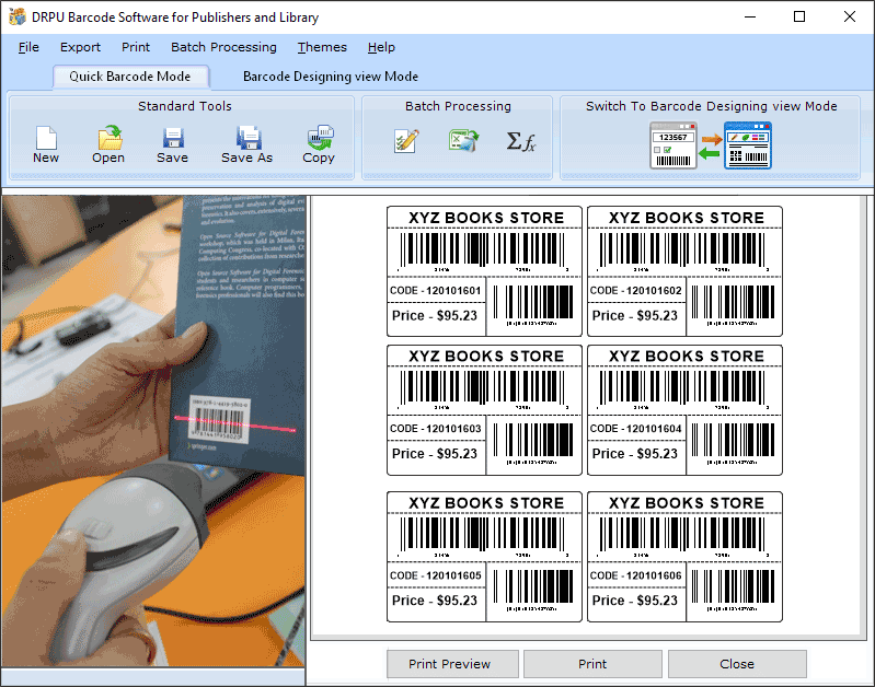 Screenshot of Barcode Generator Software for Publisher