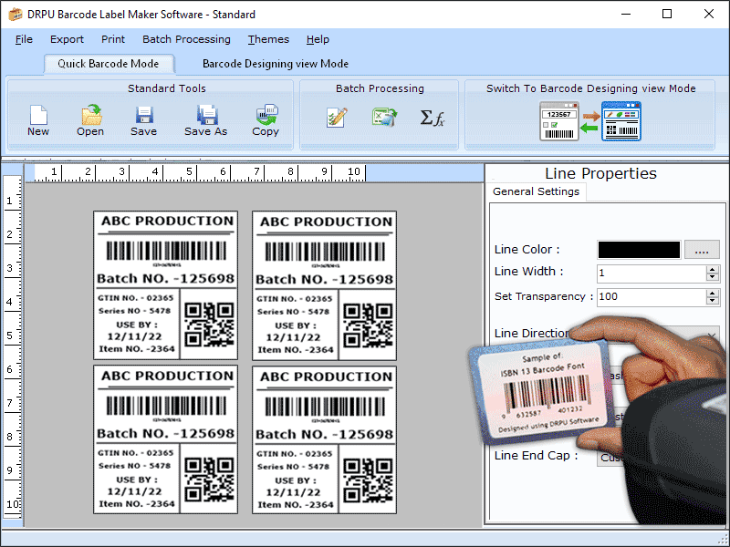 Screenshot of Barcode Maker Software